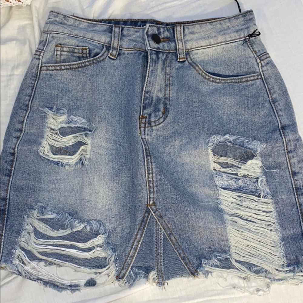 By the way Jean skirt